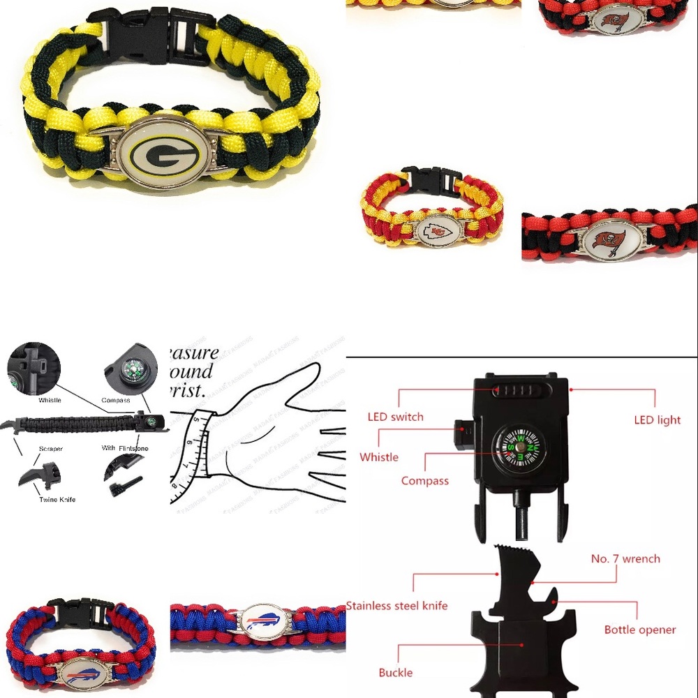 NFL Paracord Survival Bracelet